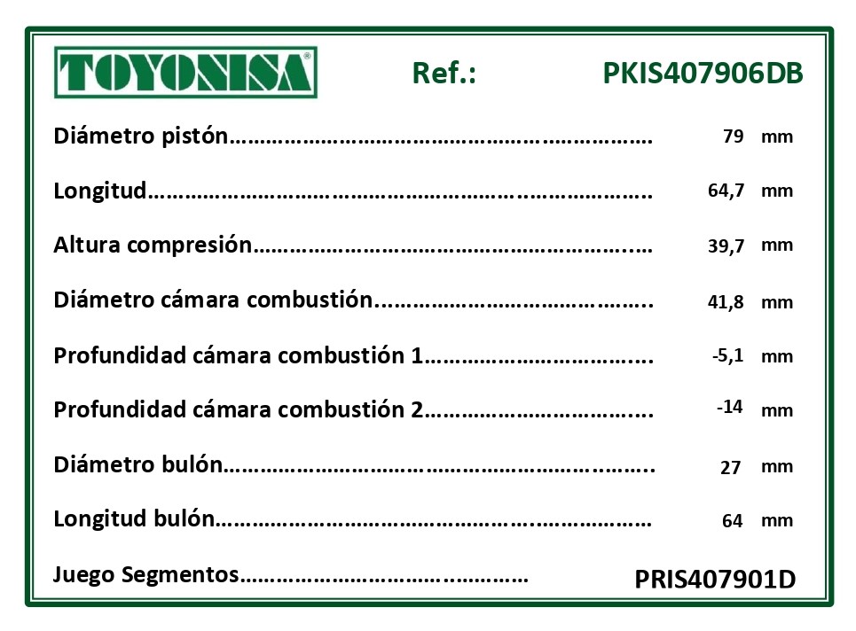 Cotas piston
