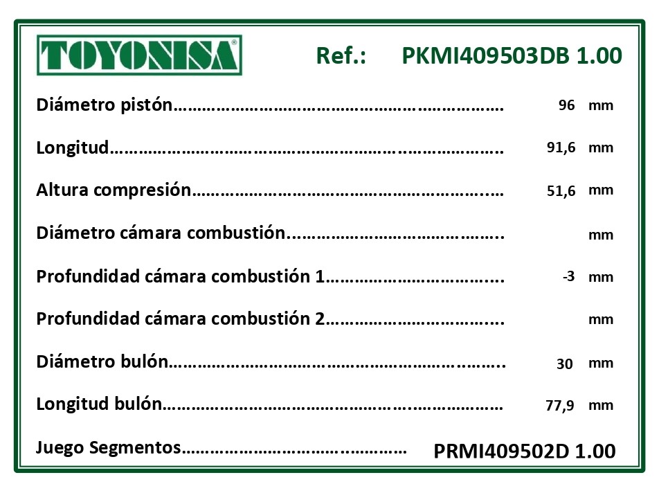 Cotas piston
