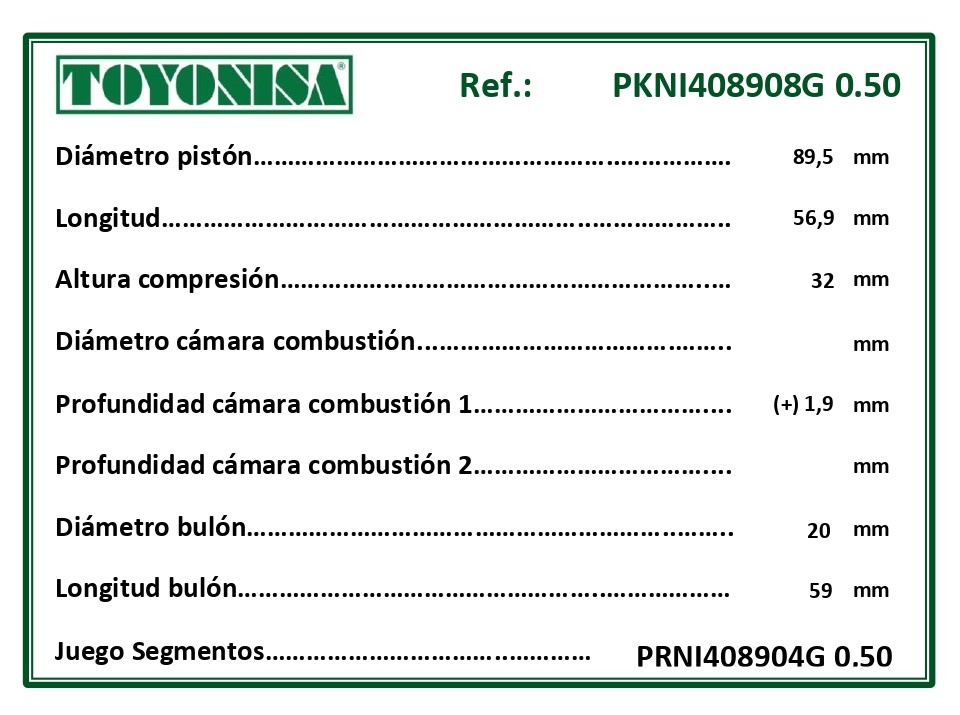 Cotas piston