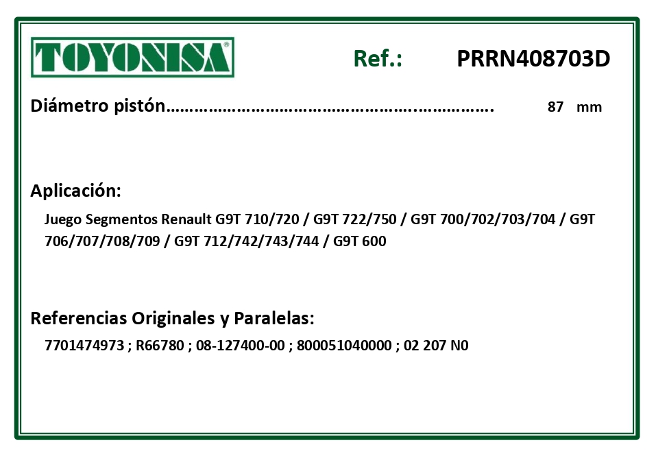 EQUIVALENCIAS ORIGINALES Y PARALELAS SEGMENTOS