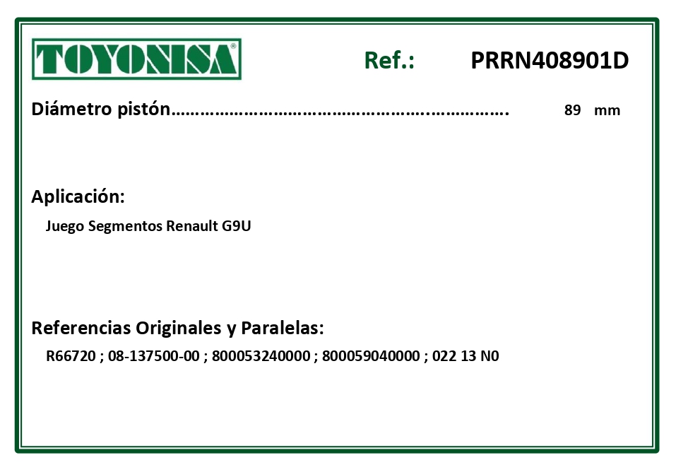 EQUIVALENCIAS ORIGINALES Y PARALELAS SEGMENTOS