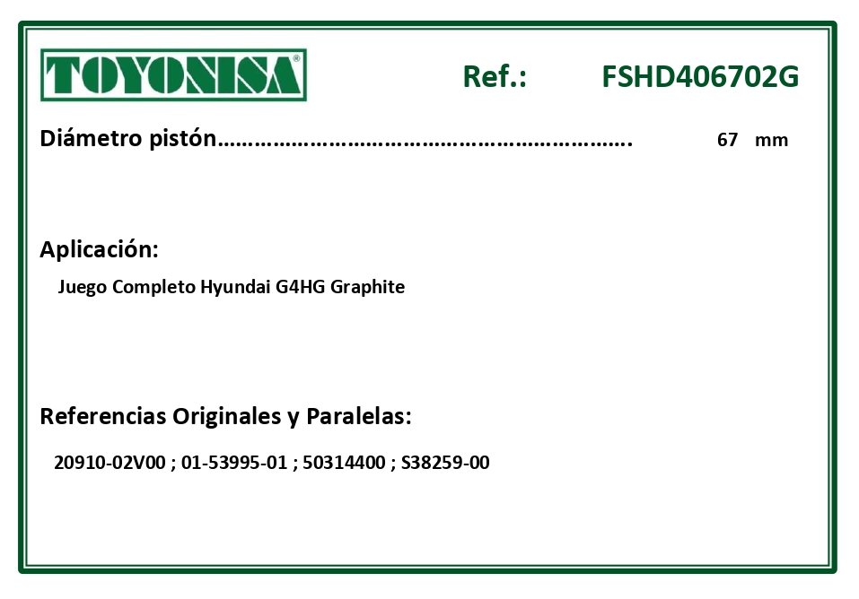 EQUIVALENCIAS ORIGINALES Y PARALELAS JUNTAS