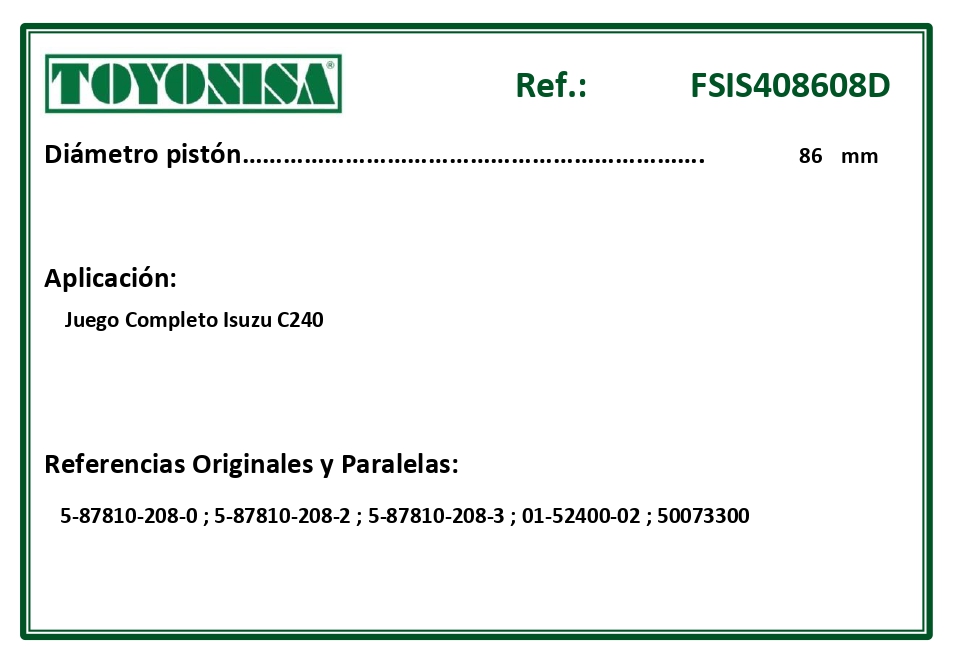 EQUIVALENCIAS ORIGINALES Y PARALELAS JUNTAS
