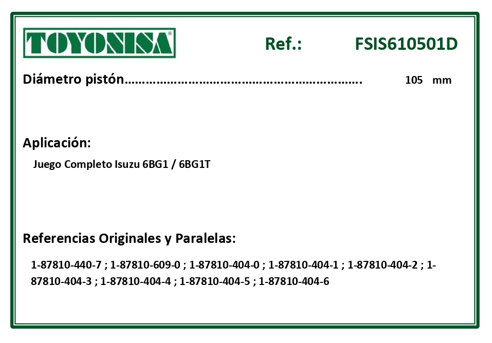 EQUIVALENCIAS ORIGINALES Y PARALELAS JUNTAS
