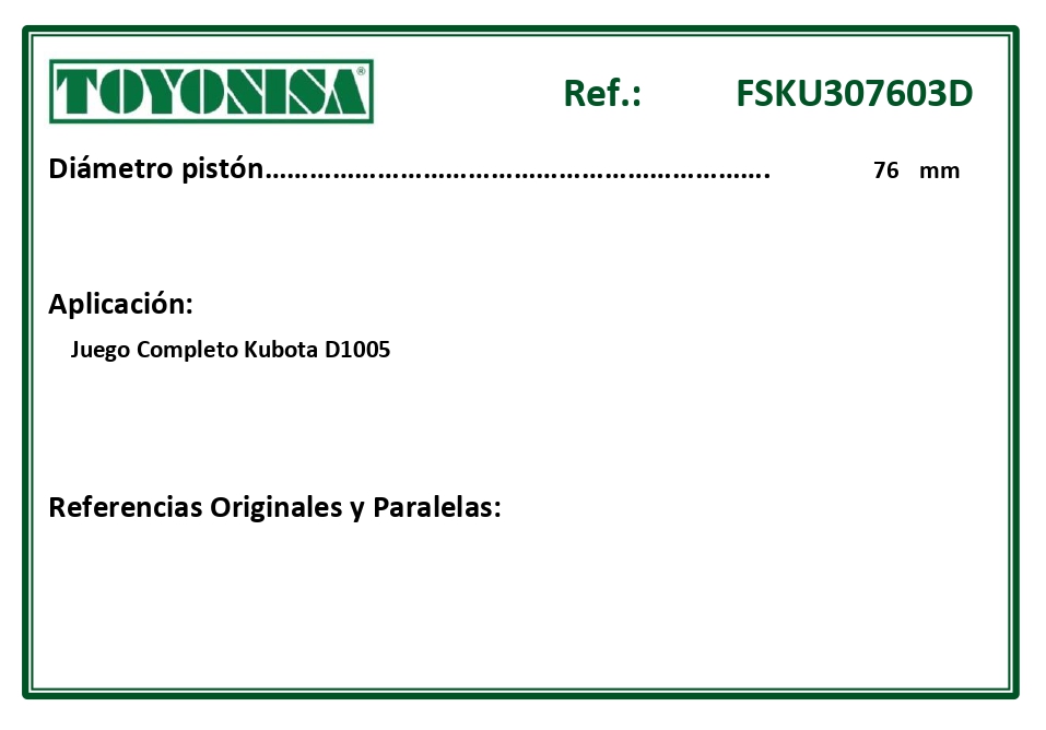 EQUIVALENCIAS ORIGINALES Y PARALELAS JUNTAS