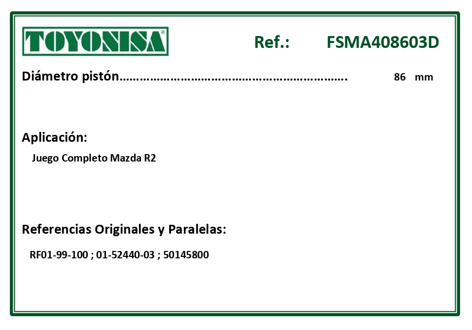 EQUIVALENCIAS ORIGINALES Y PARALELAS JUNTAS