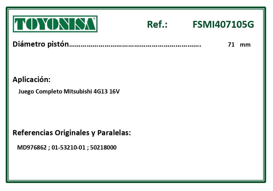 EQUIVALENCIAS ORIGINALES Y PARALELAS JUNTAS