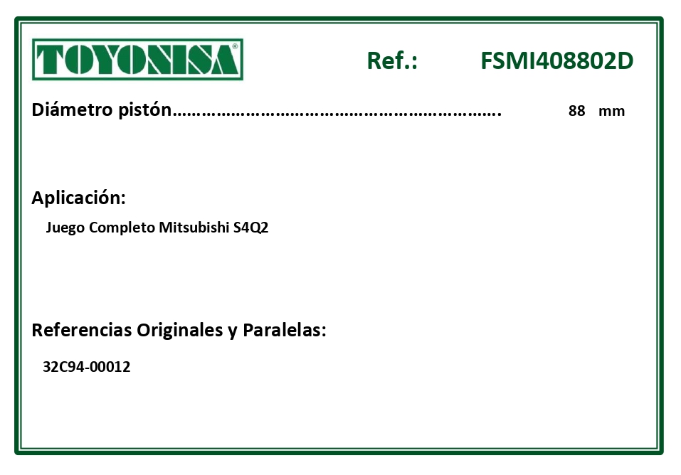 EQUIVALENCIAS ORIGINALES Y PARALELAS JUNTAS