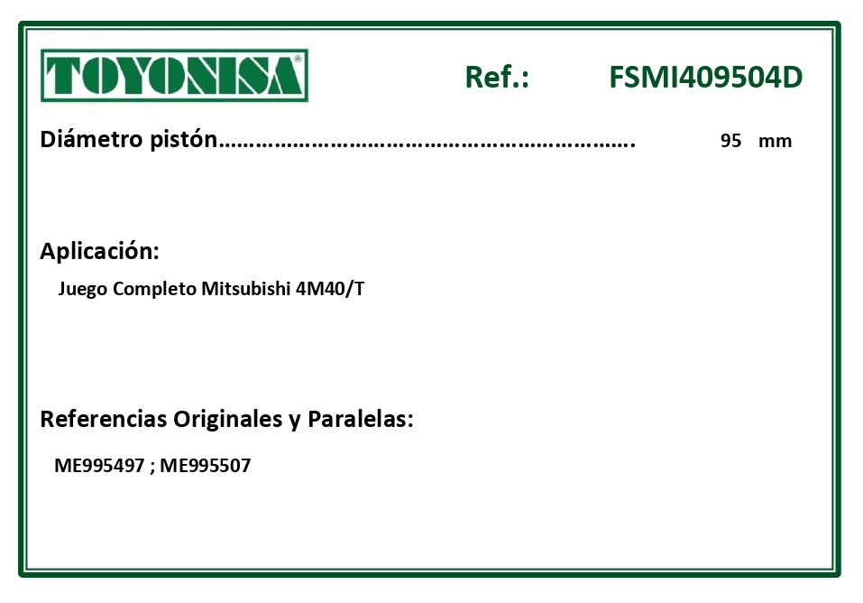 EQUIVALENCIAS ORIGINALES Y PARALELAS JUNTAS