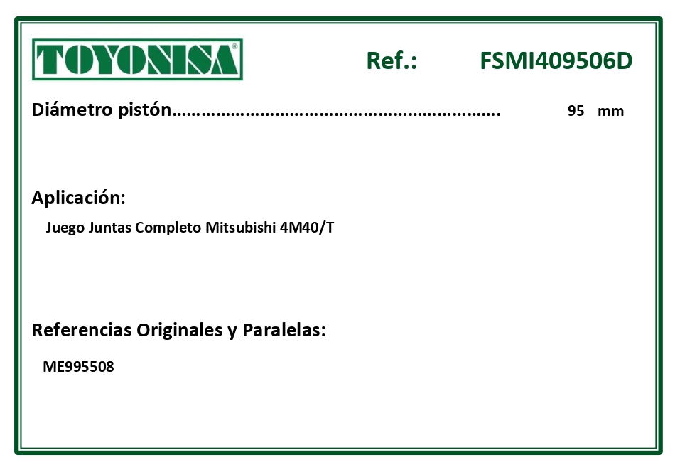 EQUIVALENCIAS ORIGINALES Y PARALELAS JUNTAS