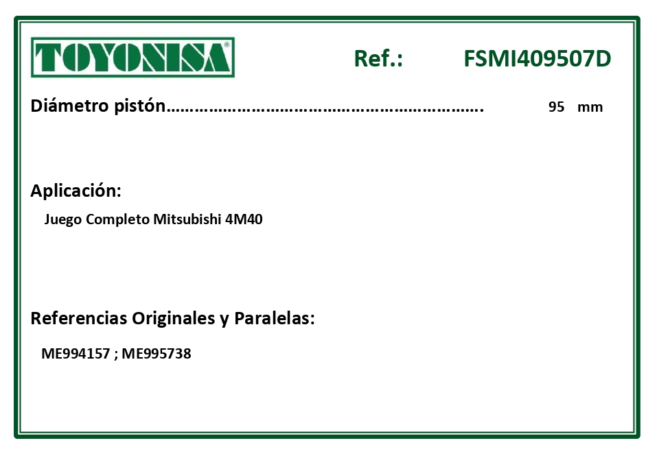 EQUIVALENCIAS ORIGINALES Y PARALELAS JUNTAS