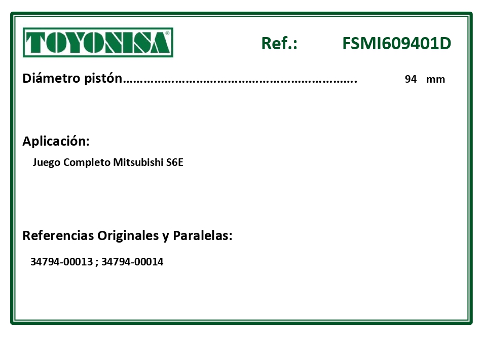EQUIVALENCIAS ORIGINALES Y PARALELAS JUNTAS