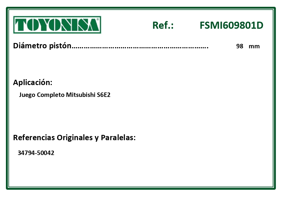 EQUIVALENCIAS ORIGINALES Y PARALELAS JUNTAS