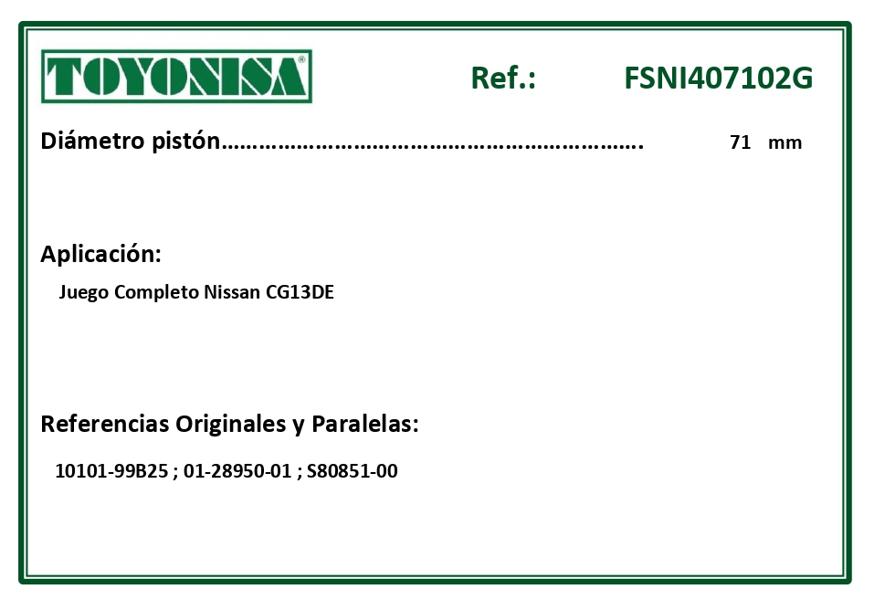 EQUIVALENCIAS ORIGINALES Y PARALELAS JUNTAS