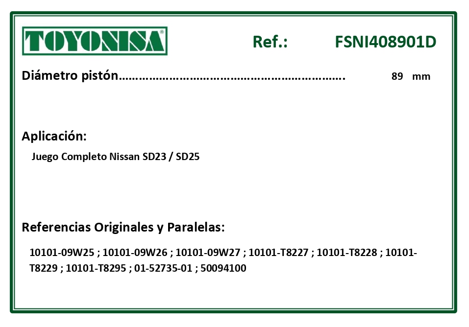 EQUIVALENCIAS ORIGINALES Y PARALELAS JUNTAS