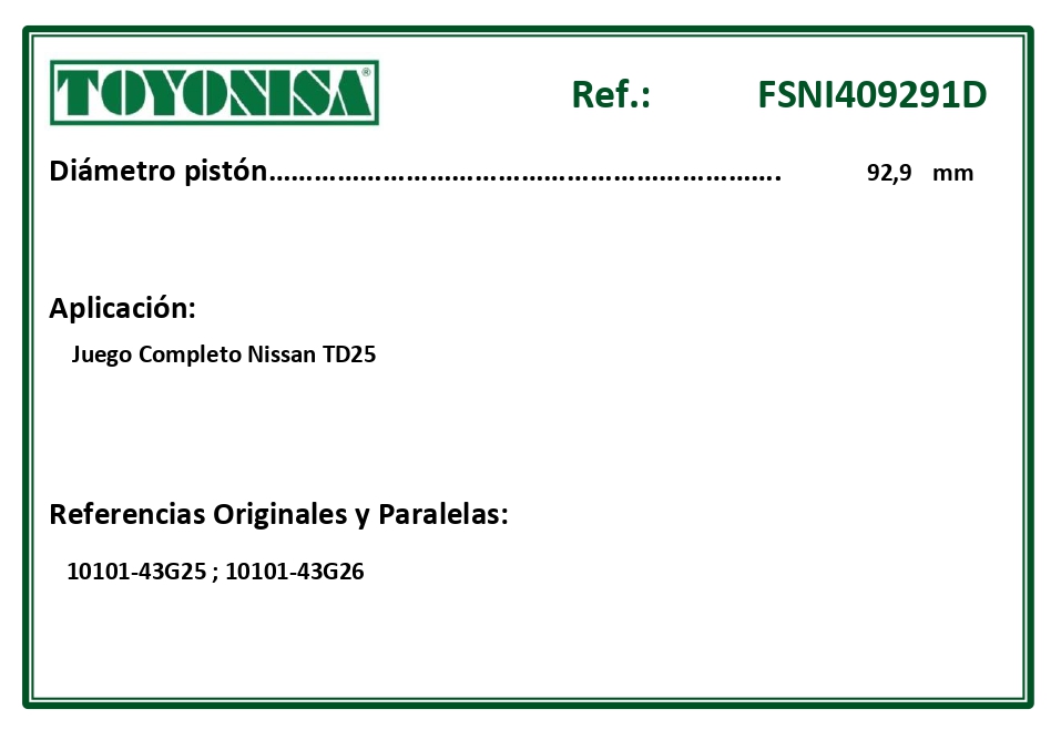 EQUIVALENCIAS ORIGINALES Y PARALELAS JUNTAS