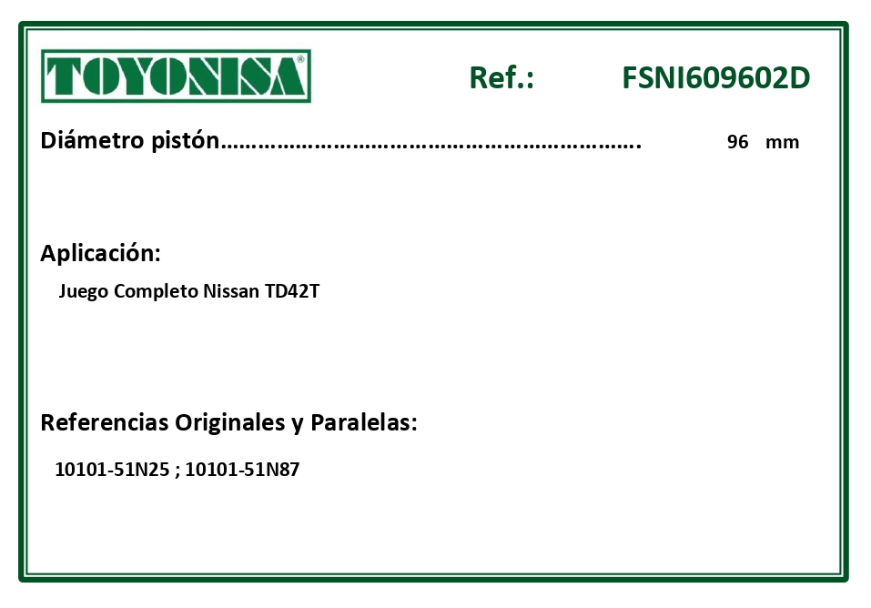 EQUIVALENCIAS ORIGINALES Y PARALELAS JUNTAS