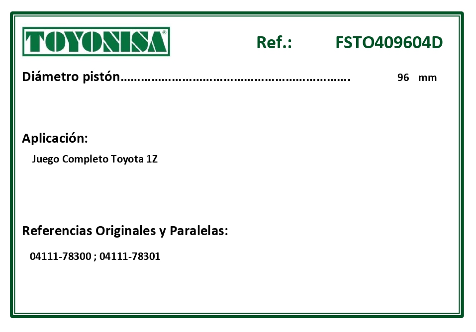 EQUIVALENCIAS ORIGINALES Y PARALELAS JUNTAS