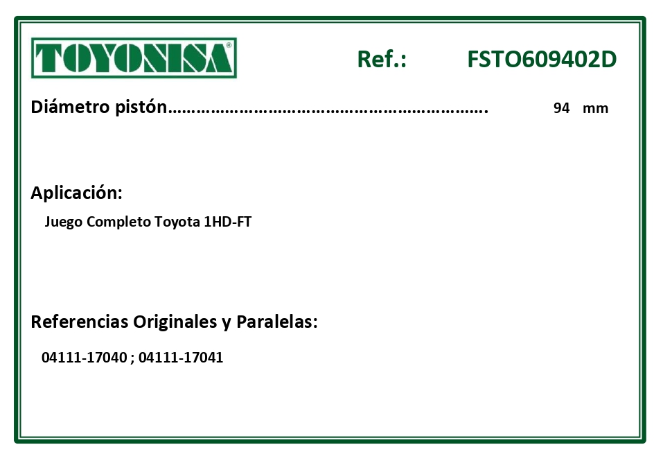 EQUIVALENCIAS ORIGINALES Y PARALELAS JUNTAS
