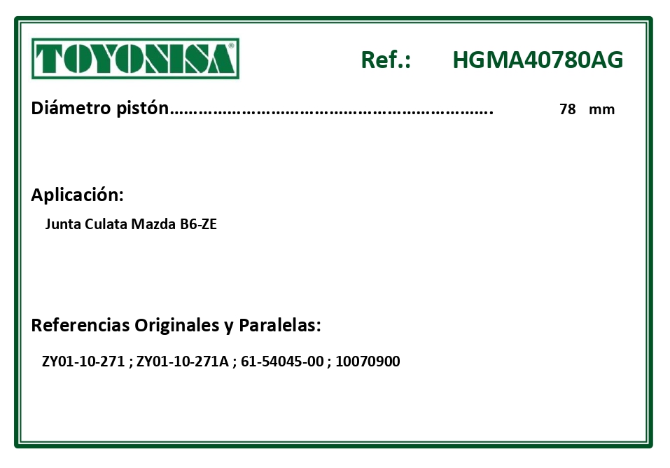 EQUIVALENCIAS ORIGINALES Y PARALELAS JUNTAS