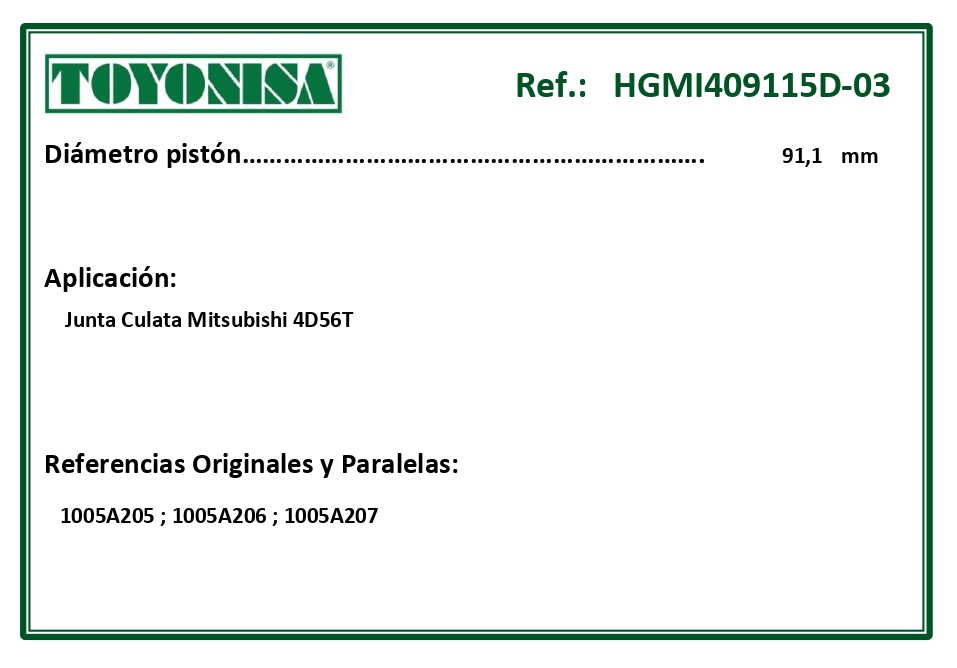 EQUIVALENCIAS ORIGINALES Y PARALELAS JUNTAS