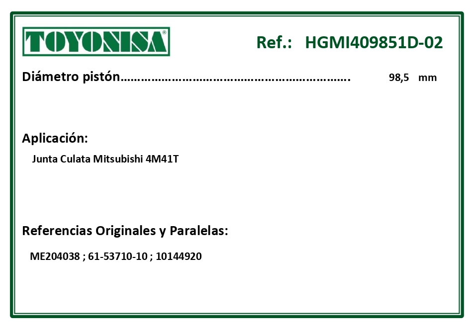 EQUIVALENCIAS ORIGINALES Y PARALELAS JUNTAS