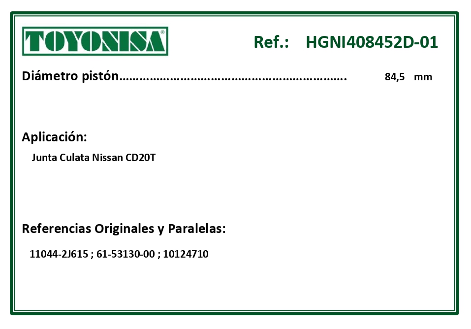 EQUIVALENCIAS ORIGINALES Y PARALELAS JUNTAS