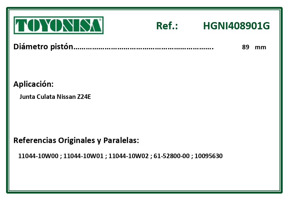 EQUIVALENCIAS ORIGINALES Y PARALELAS JUNTAS