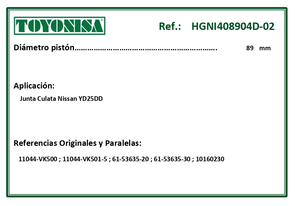 EQUIVALENCIAS ORIGINALES Y PARALELAS JUNTAS