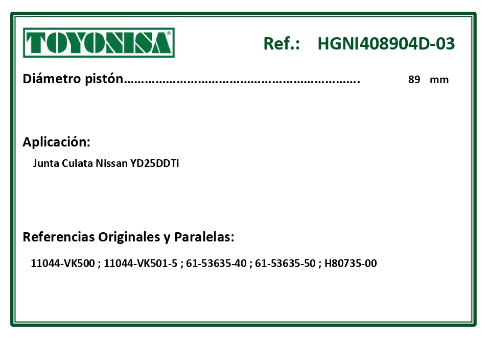 EQUIVALENCIAS ORIGINALES Y PARALELAS JUNTAS