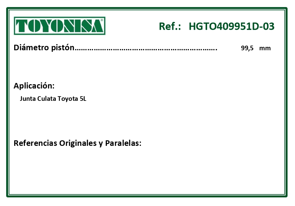 EQUIVALENCIAS ORIGINALES Y PARALELAS JUNTAS