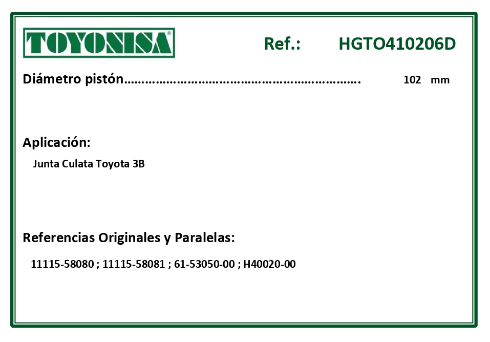 EQUIVALENCIAS ORIGINALES Y PARALELAS JUNTAS