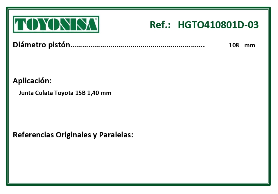 EQUIVALENCIAS ORIGINALES Y PARALELAS JUNTAS