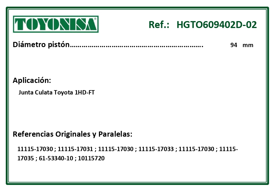 EQUIVALENCIAS ORIGINALES Y PARALELAS JUNTAS