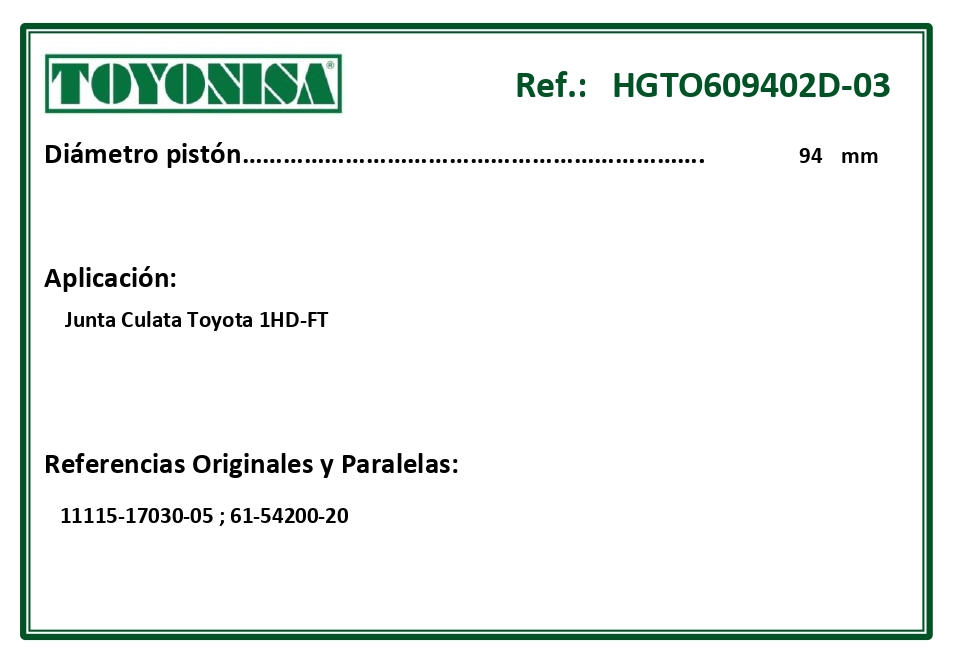 EQUIVALENCIAS ORIGINALES Y PARALELAS JUNTAS