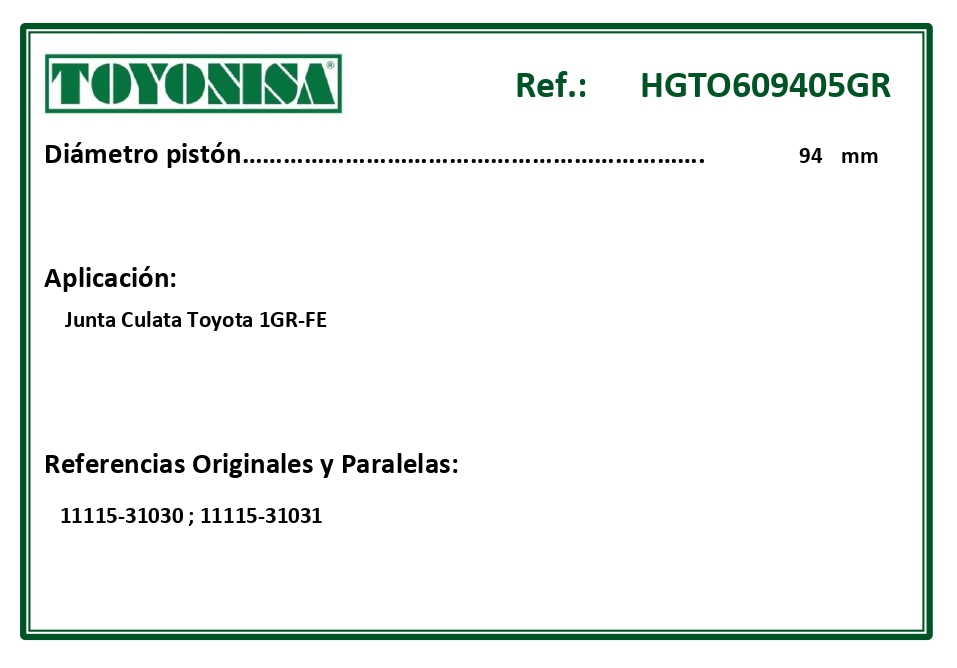 EQUIVALENCIAS ORIGINALES Y PARALELAS JUNTAS