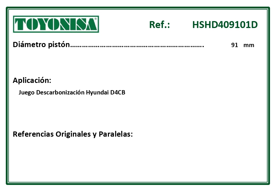 EQUIVALENCIAS ORIGINALES Y PARALELAS JUNTAS