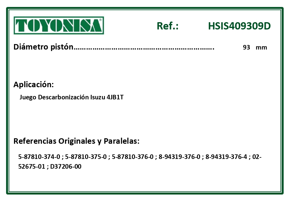 EQUIVALENCIAS ORIGINALES Y PARALELAS JUNTAS