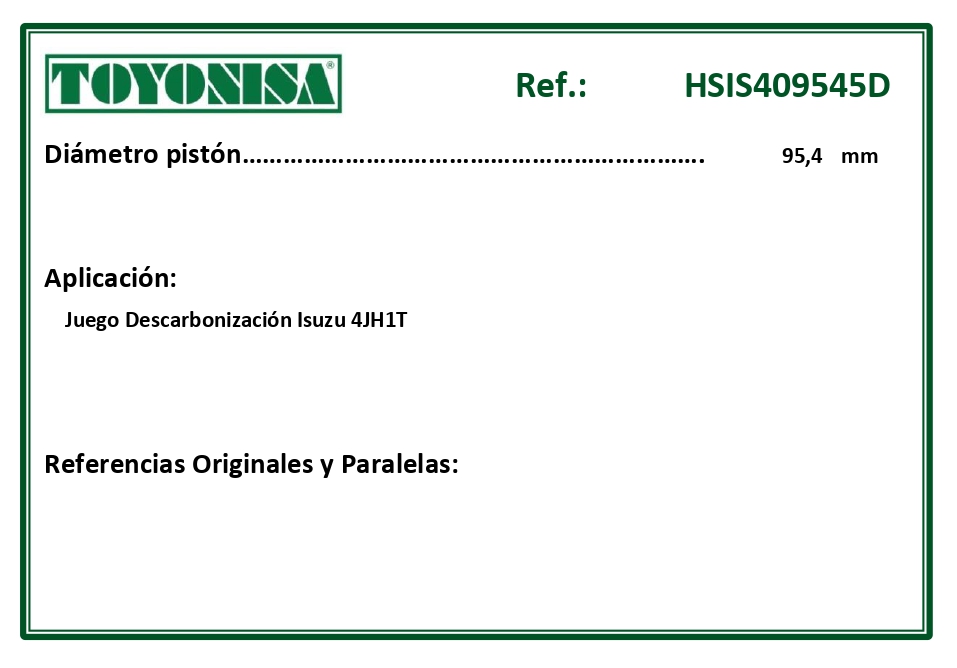 EQUIVALENCIAS ORIGINALES Y PARALELAS JUNTAS