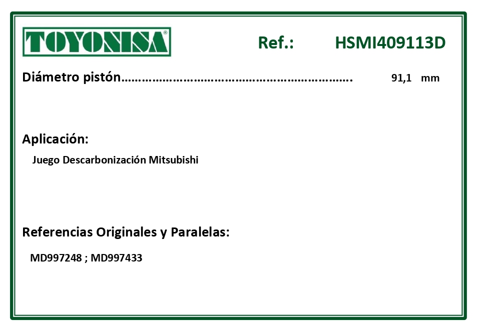 EQUIVALENCIAS ORIGINALES Y PARALELAS JUNTAS