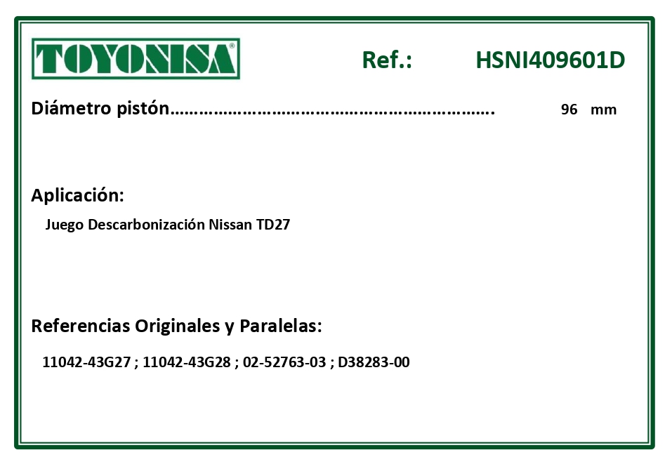 EQUIVALENCIAS ORIGINALES Y PARALELAS JUNTAS