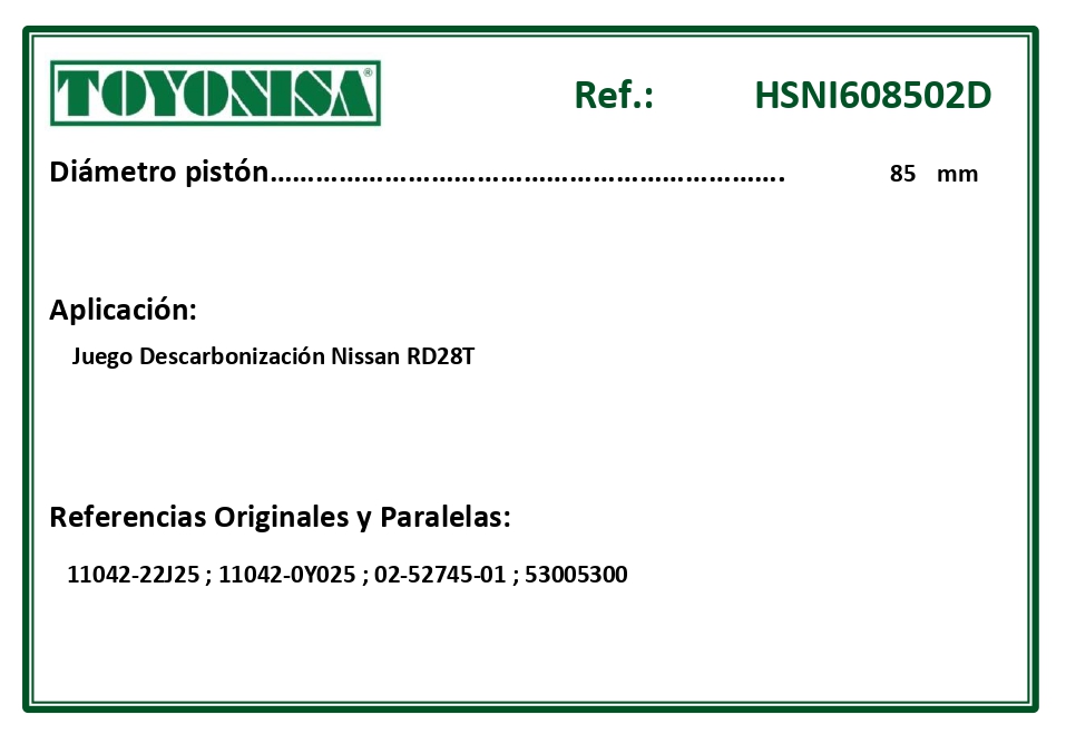 EQUIVALENCIAS ORIGINALES Y PARALELAS JUNTAS