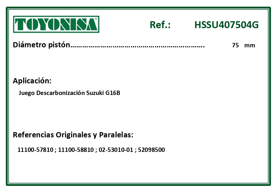 EQUIVALENCIAS ORIGINALES Y PARALELAS JUNTAS