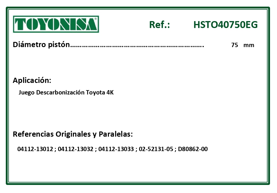 EQUIVALENCIAS ORIGINALES Y PARALELAS JUNTAS