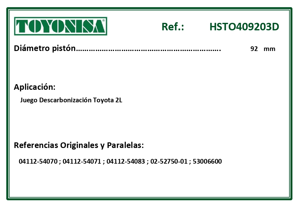 EQUIVALENCIAS ORIGINALES Y PARALELAS JUNTAS
