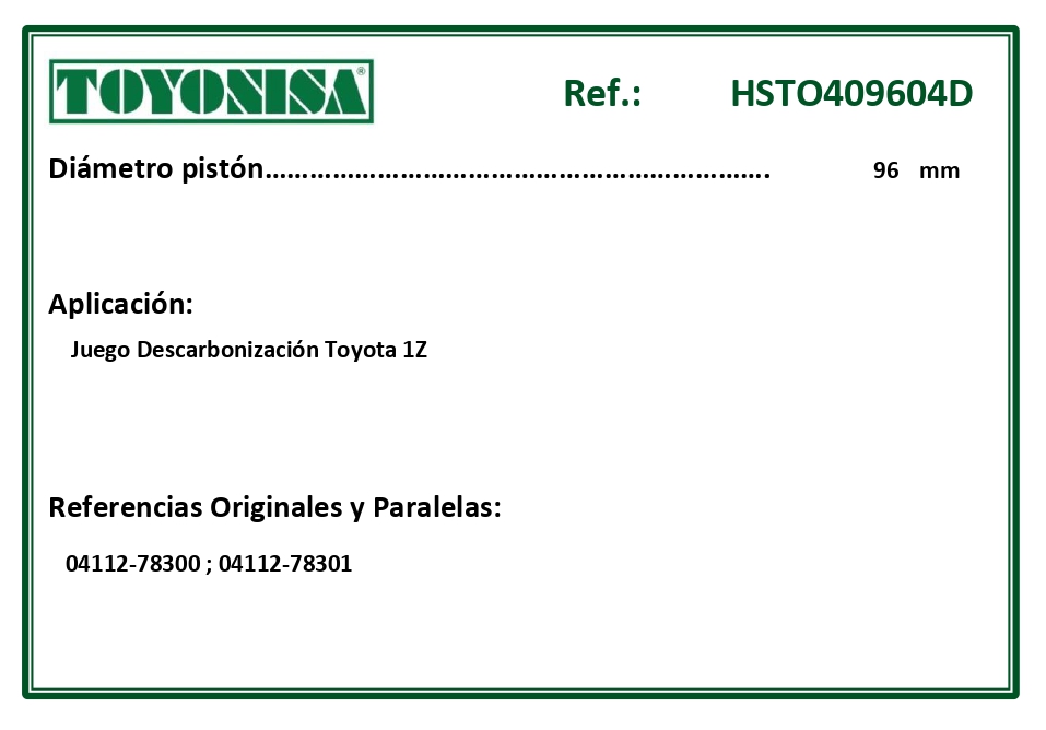 EQUIVALENCIAS ORIGINALES Y PARALELAS JUNTAS