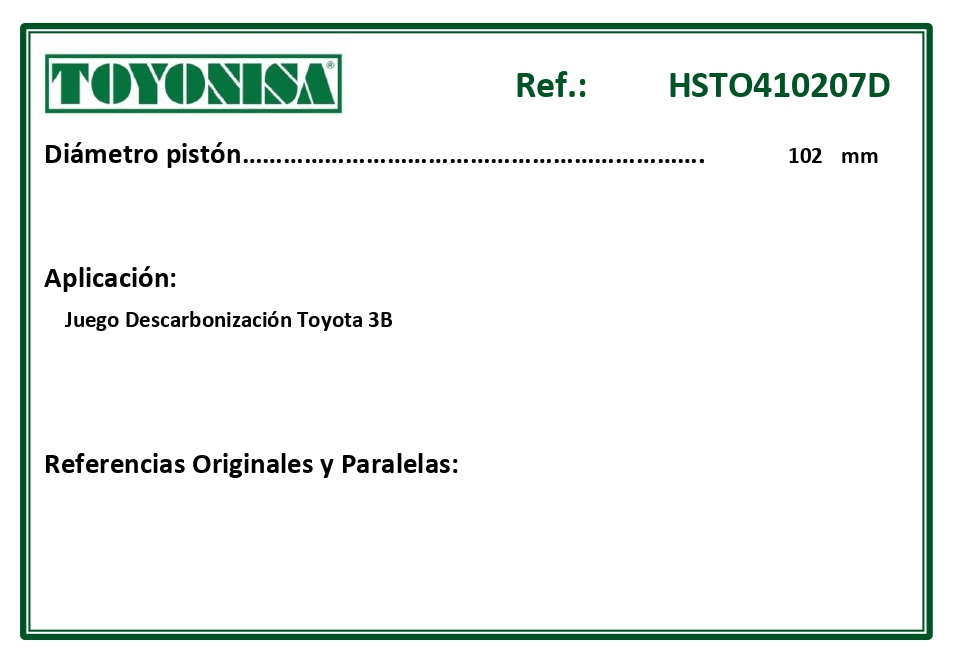 EQUIVALENCIAS ORIGINALES Y PARALELAS JUNTAS