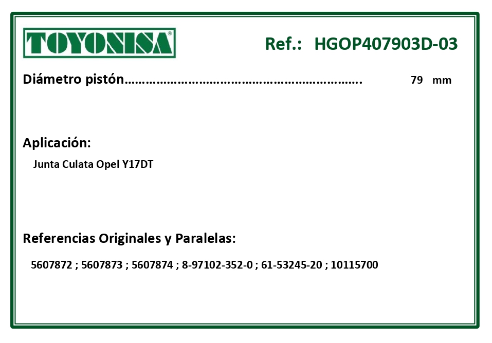 EQUIVALENCIAS ORIGINALES Y PARALELAS JUNTAS