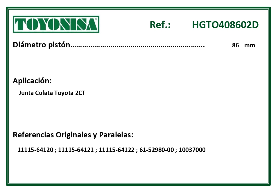 EQUIVALENCIAS ORIGINALES Y PARALELAS JUNTAS