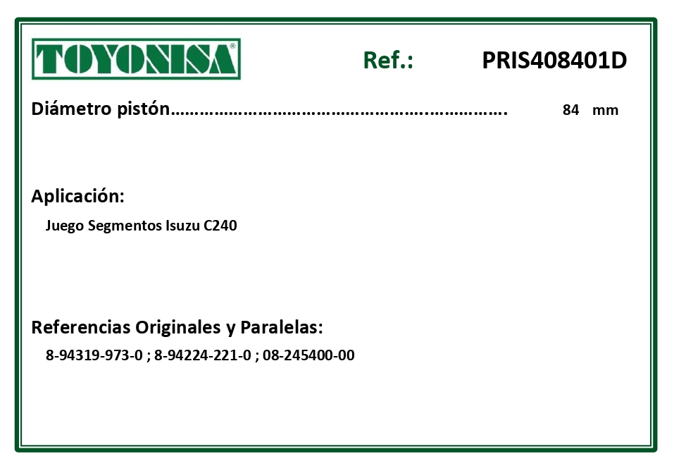 EQUIVALENCIAS ORIGINALES Y PARALELAS SEGMENTOS